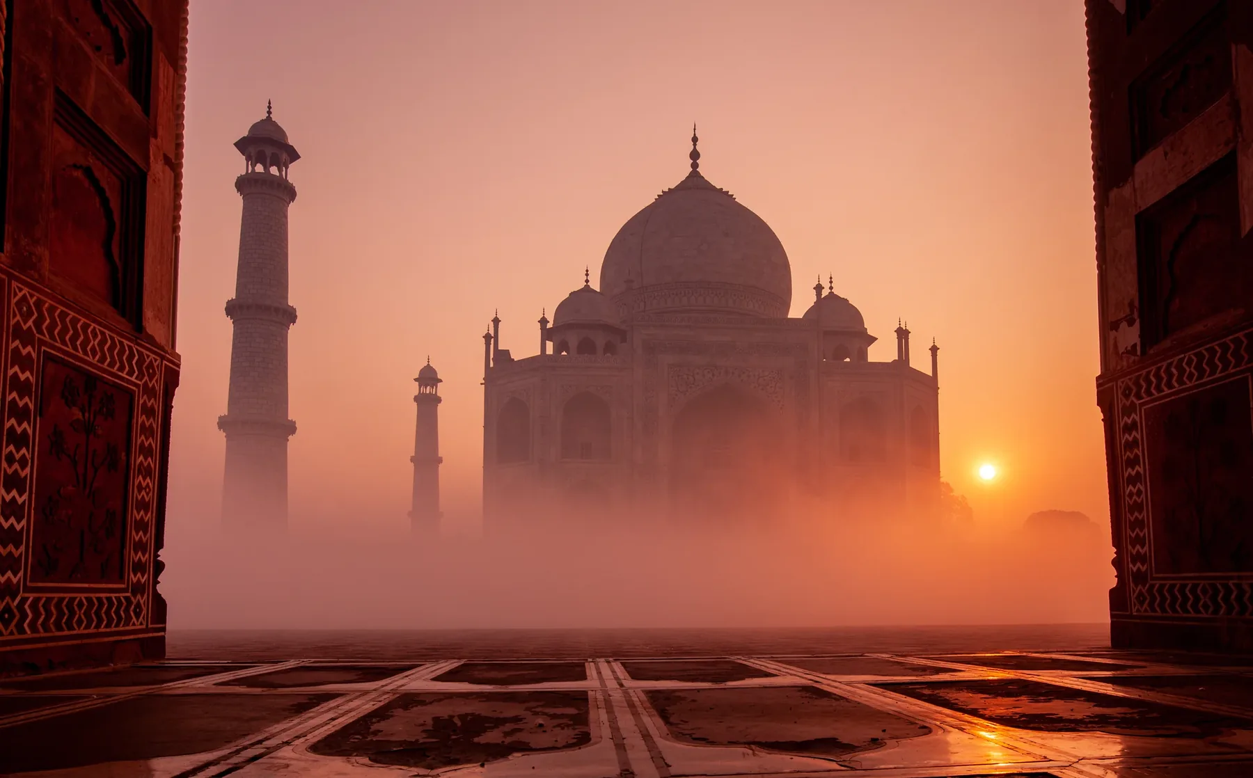 Taj Mahal at first light in Agra
