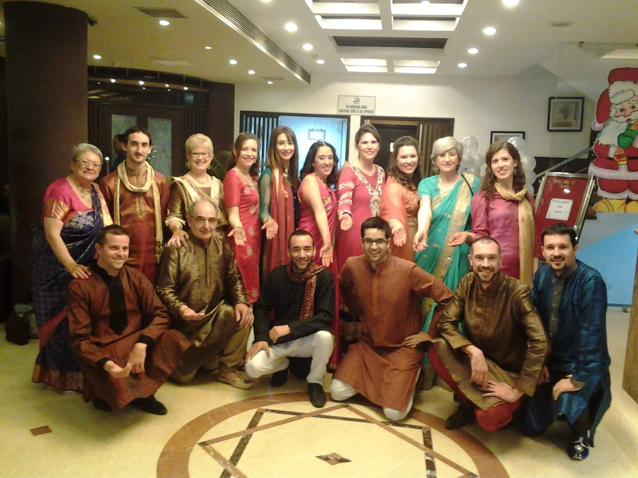 Guests and hosts together after a cultural experience in Jaipur