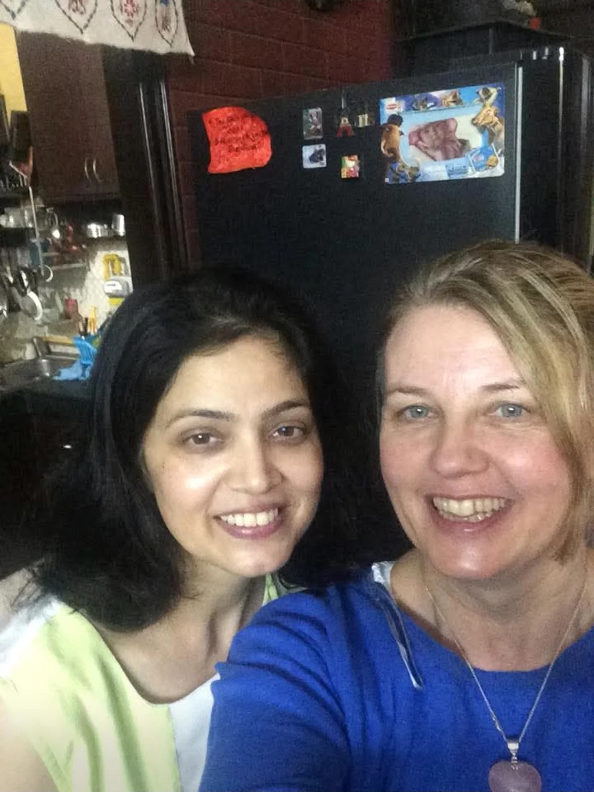 Neelima with a guest during a personal India journey