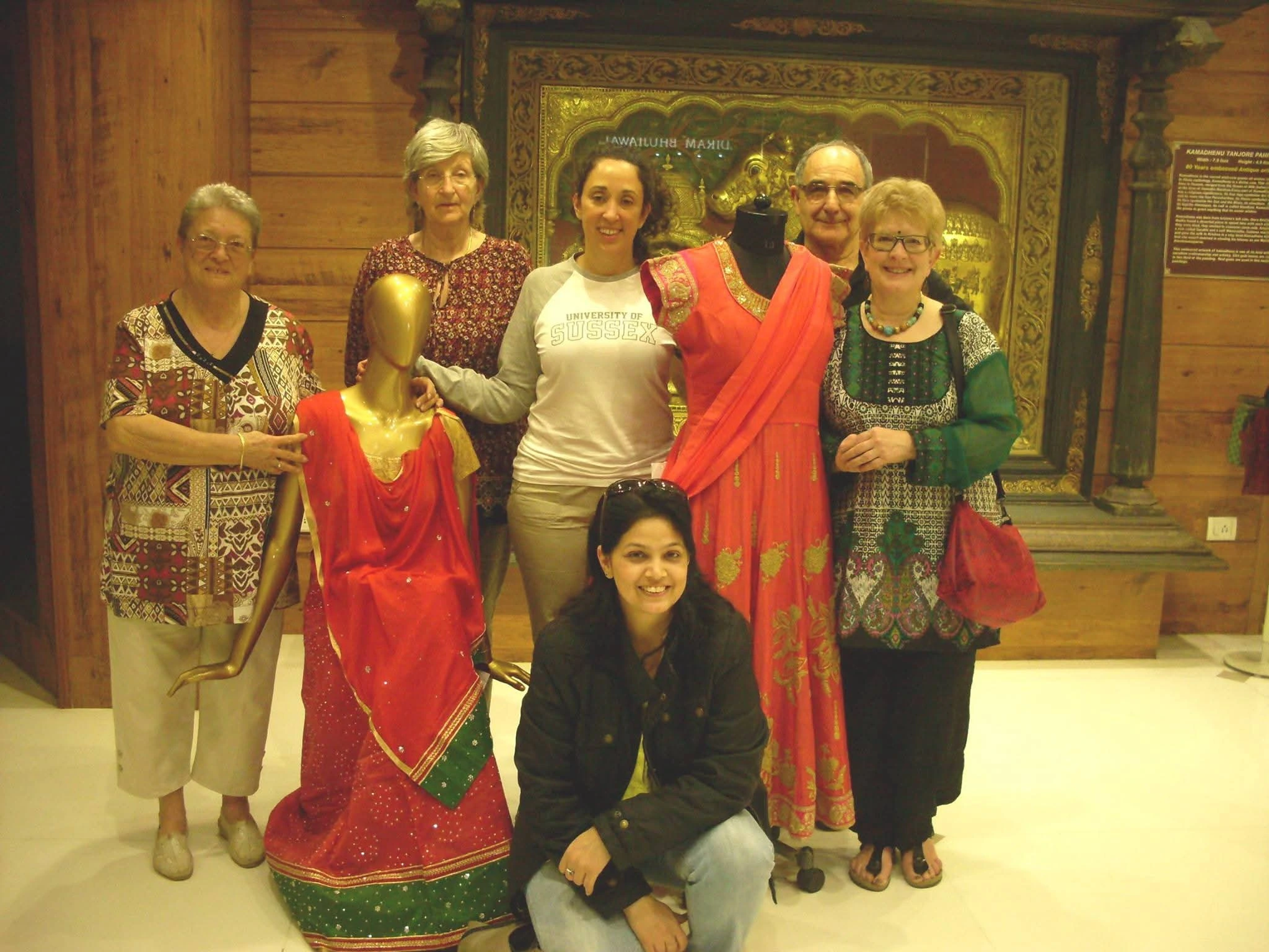 Guests with Neelima during a cultural and textile moment in Jaipur