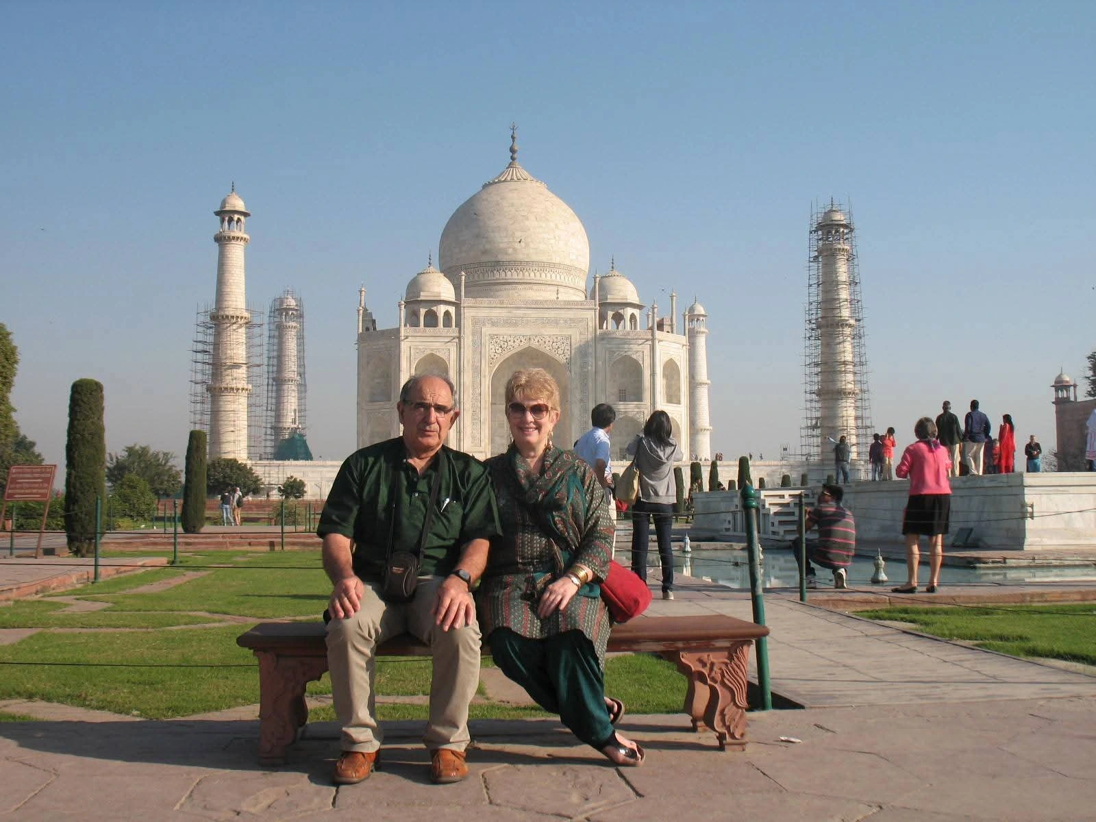 Guests at the Taj Mahal on a privately paced visit
